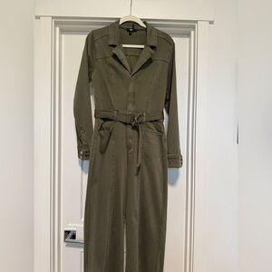 PAIGE Khaki Jumpsuit with Collar
